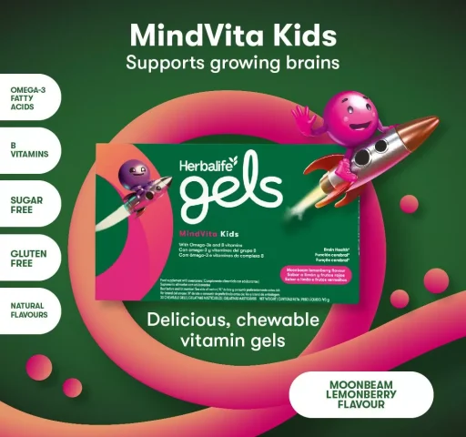 Herbalife MindVita Moonbeam Lemonberry product display image for children