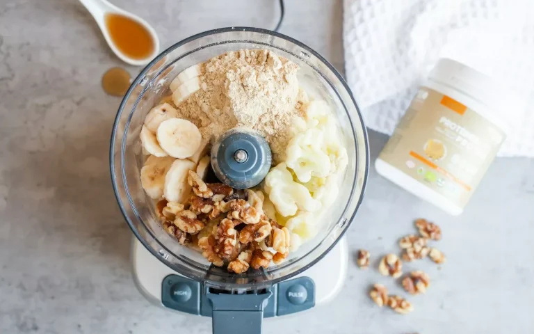 a blender filled with ingredients to make a smoothie